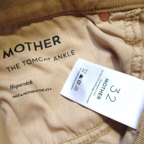 NWT Mother Tomcat Ankle in Hopscotch Cafe Spice Stretch Corduroy Pants 32 - Picture 4 of 9